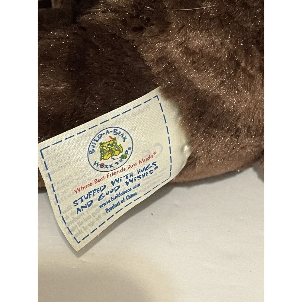 Build A Bear Brown Sugar Puppy White   Circle Patch Eye Plush Stuffed